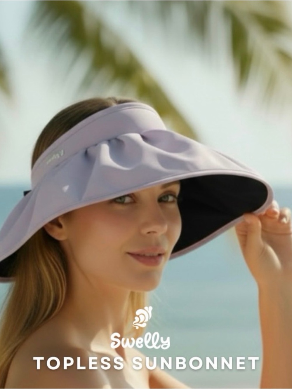 Black Swelly Visor Sunhat